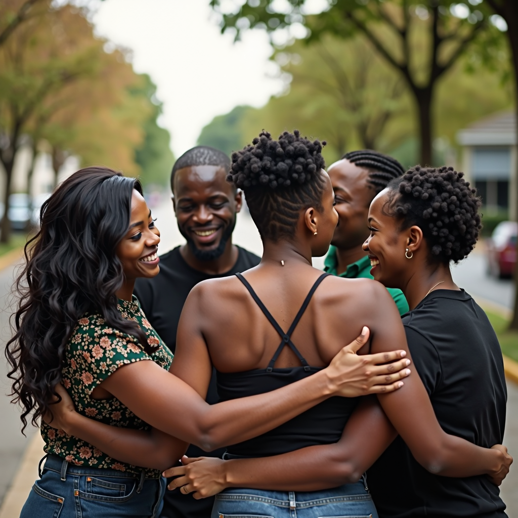 African Americans Supporting Each Other