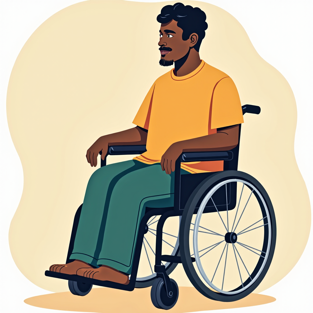 Man in a wheelchair