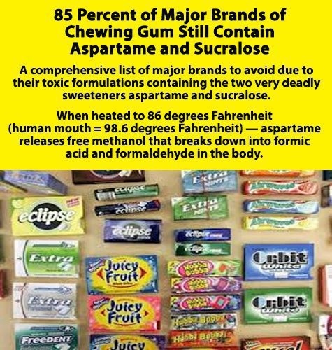 Aspartame containing products